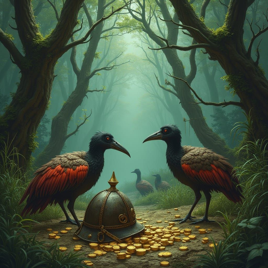 Mystical Forest Encounters Ancient Lore