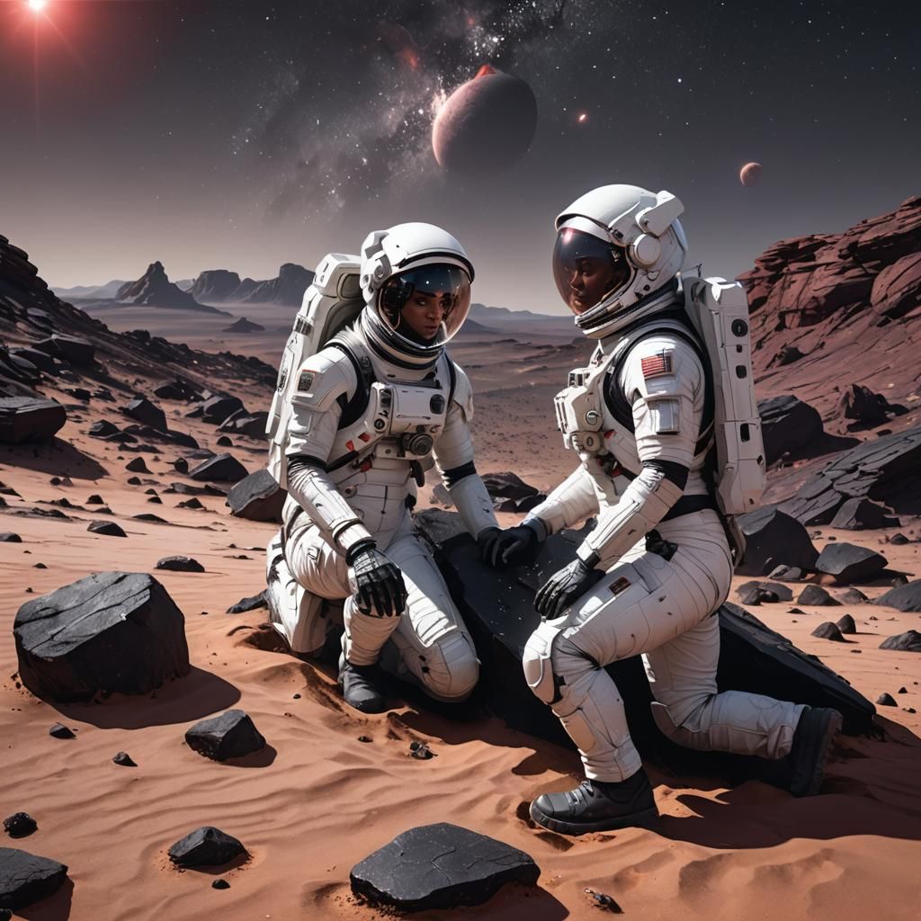 Astronauts Discover Ancient Carving on Alien Planet