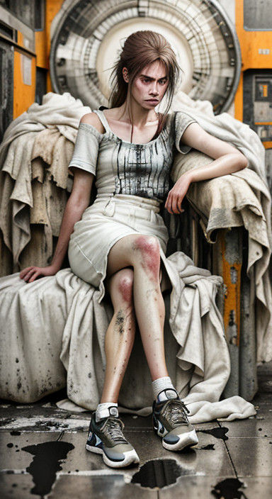 Despondent Young Woman Lost in Thought