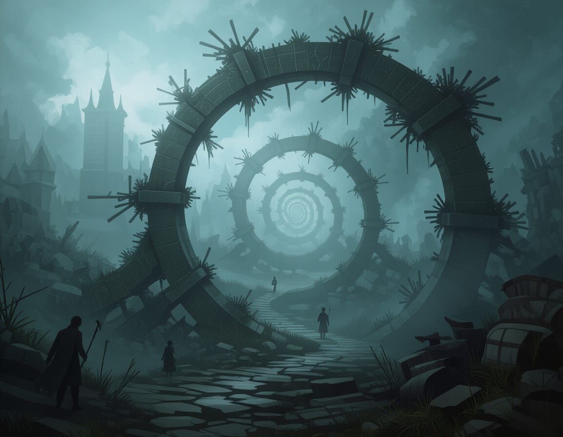 Helixes Swirl Through Murky Mists of Time Into an Orographer...