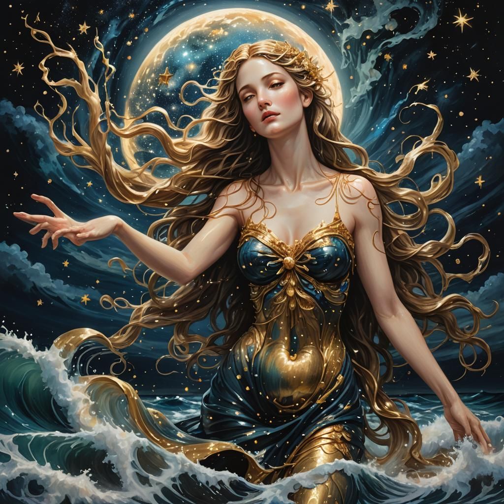 Aphrodite Emerges: Hyper-Realistic Goddess of the Sea