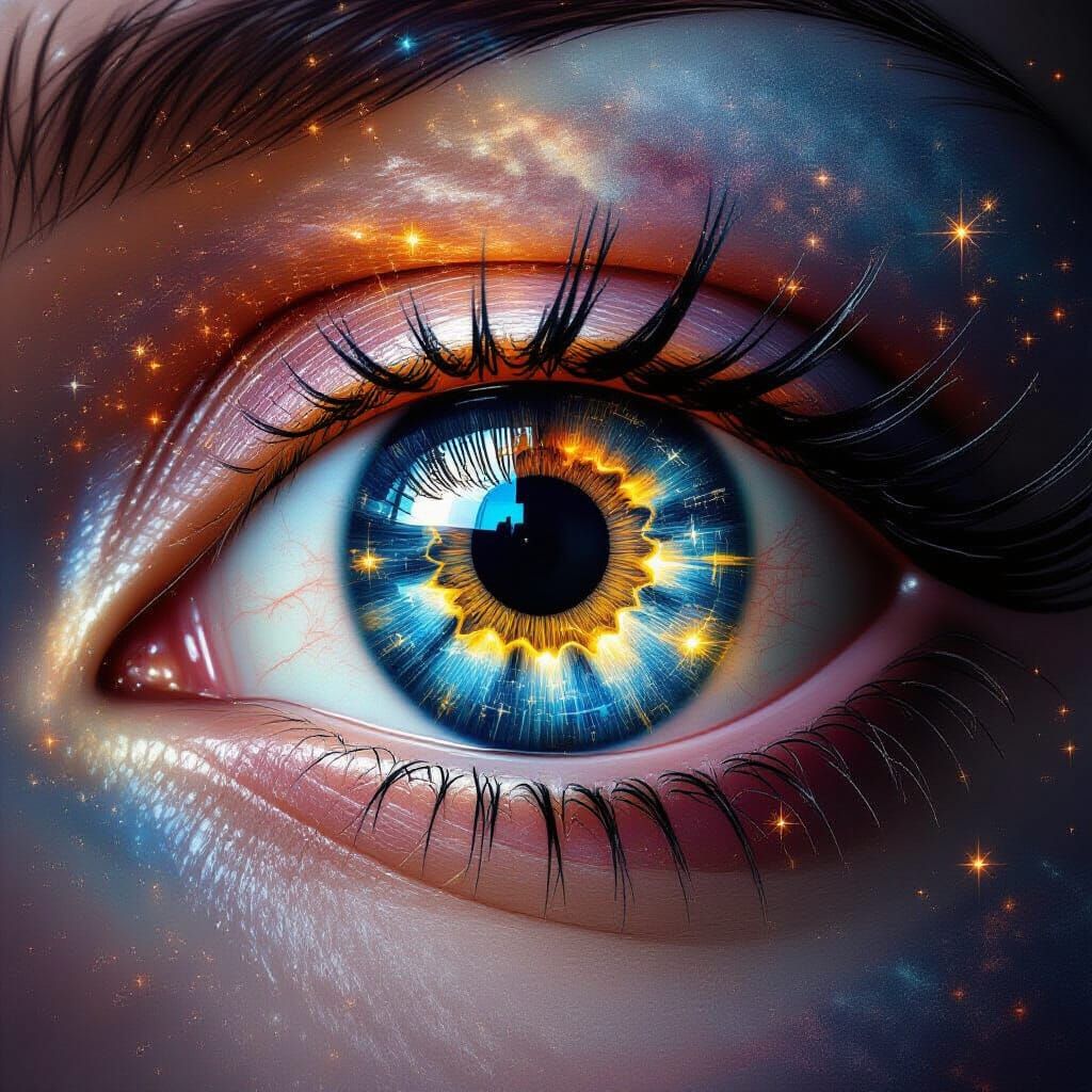 Cosmic Eye of Innovation: Surreal Digital Painting
