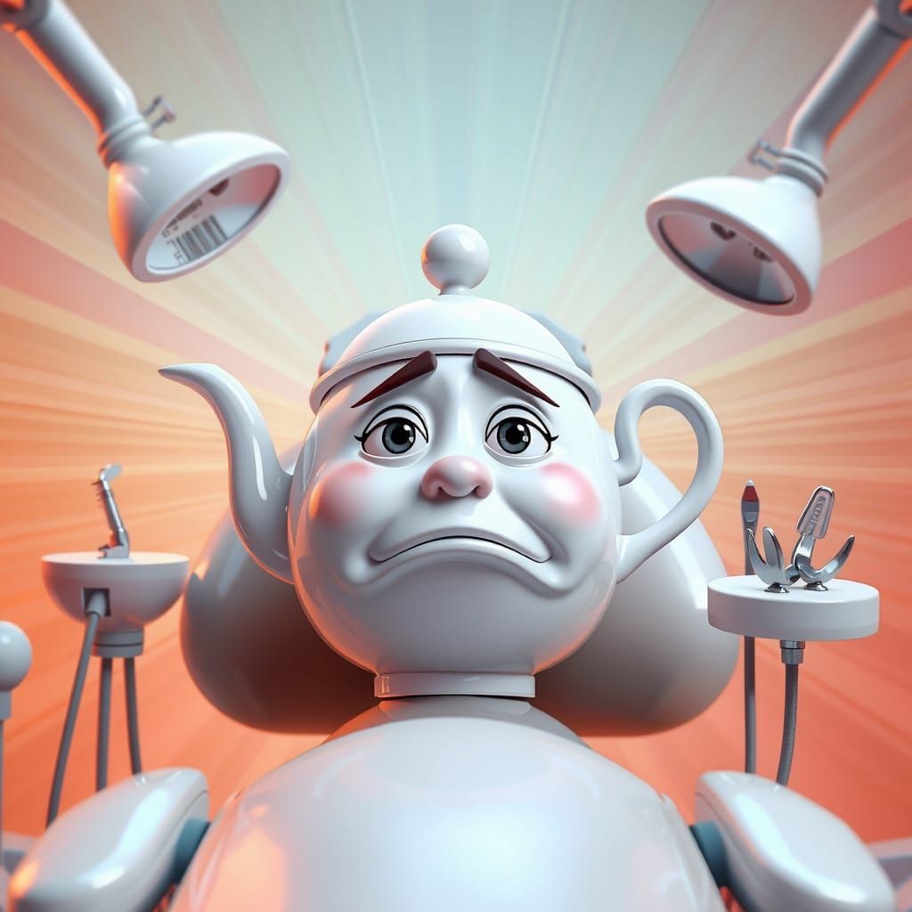 Teapot afraid of the dentist