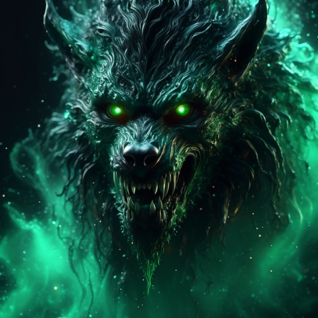 Werewolf Undead Aura with Emerald Mist