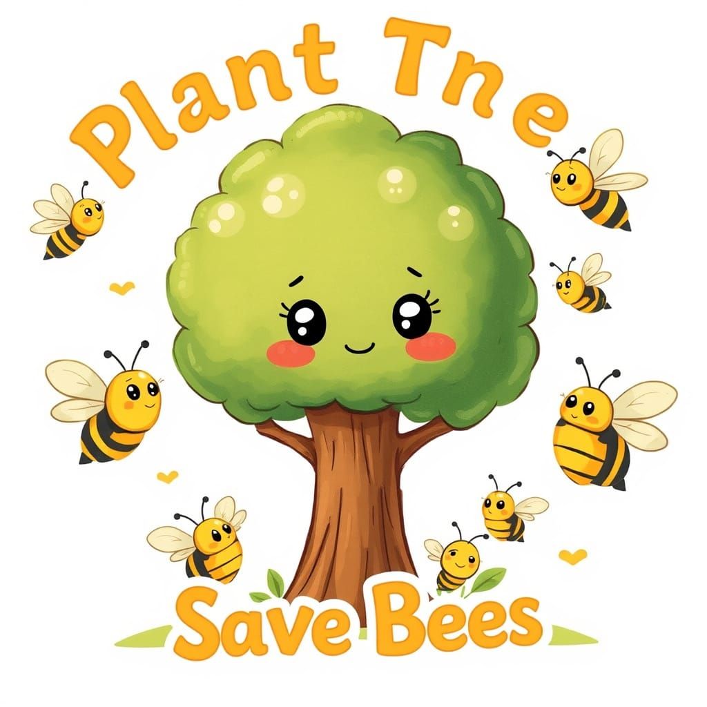 Kawaii Tree Friends Save the Bees in Retro Style