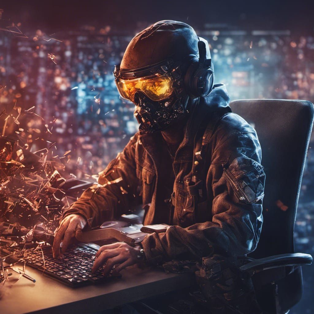 Hacker Immersed in Cyber Warfare