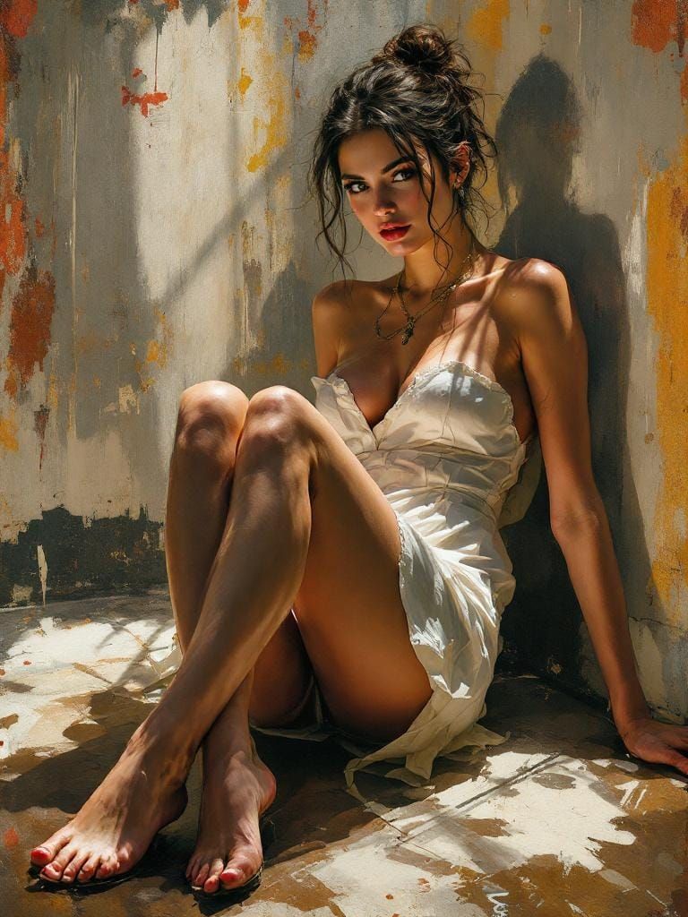 Classical Figure Study with Dramatic Chiaroscuro