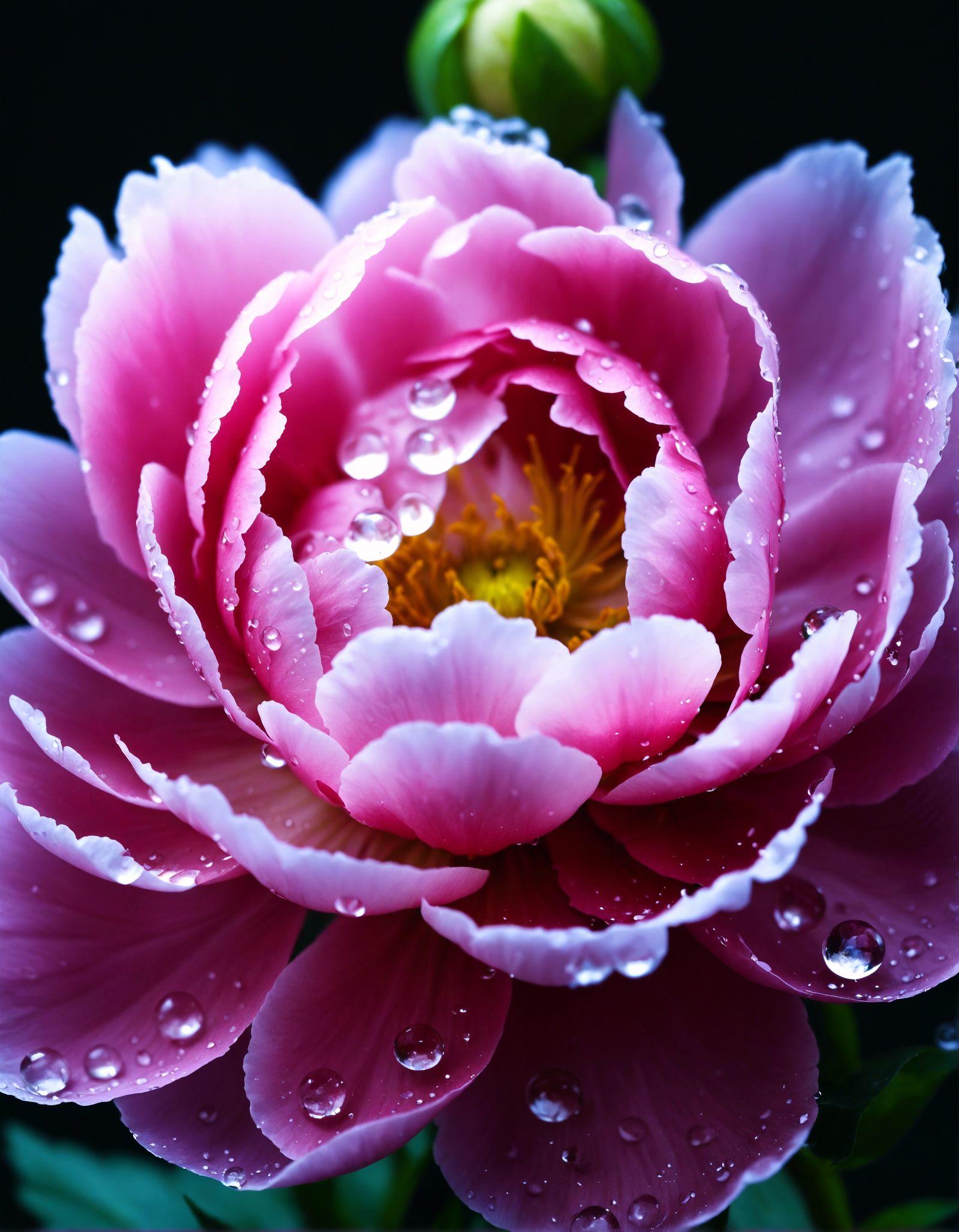 macro photography peony
