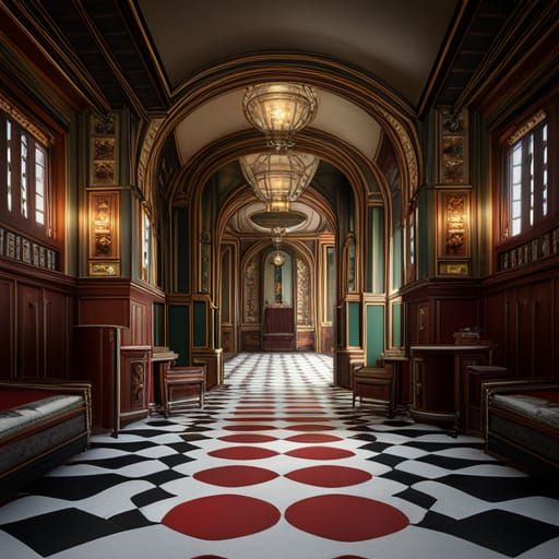 Opulent Victorian Interior Turret in Detailed Matte Painting
