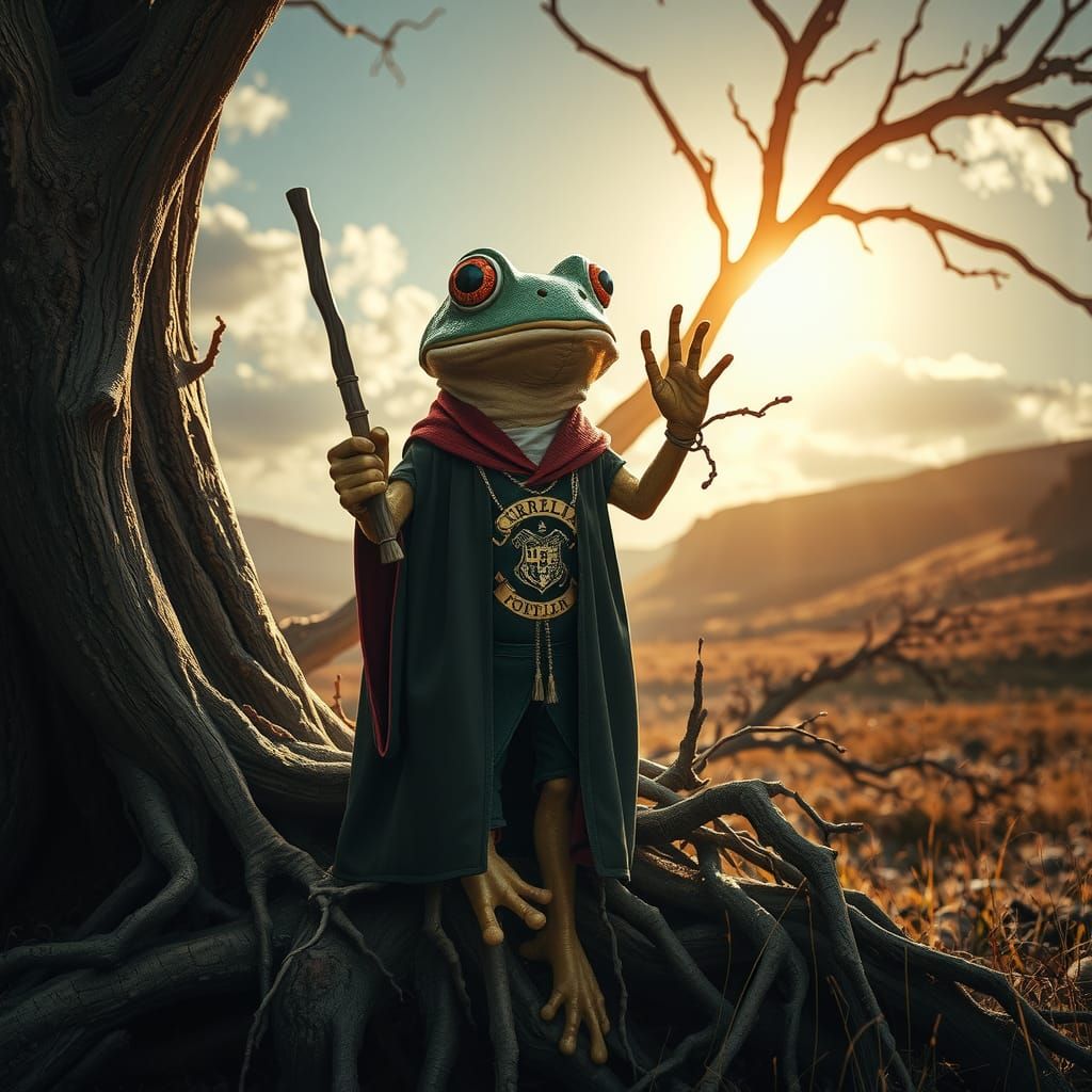Wizard Frog Casting Spell in Highlands