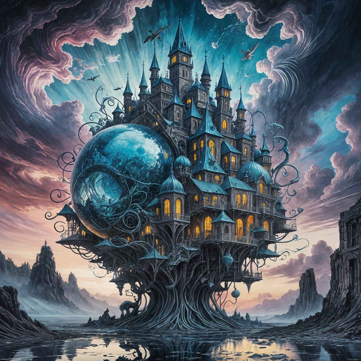 Surreal Abstract Sculpture World Born in Dream