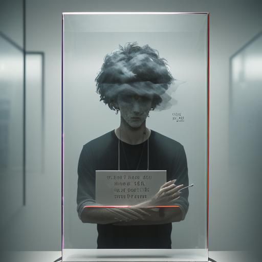 Blurred Text Behind Smoked Glass