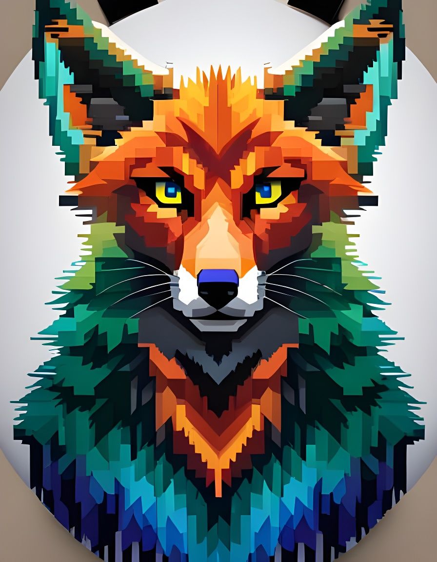 Minimalist Pixel Art Fox Patronus