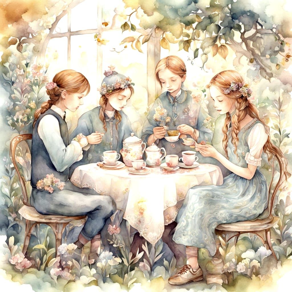 Enchanting Tea Party in Rackham Style