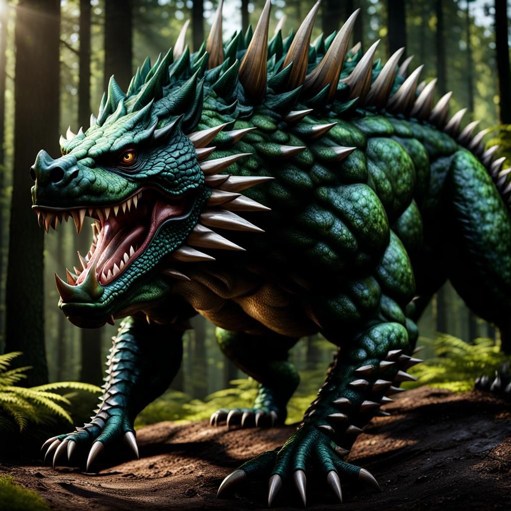 Detailed Photo of Wisconsin Hodag in Forest