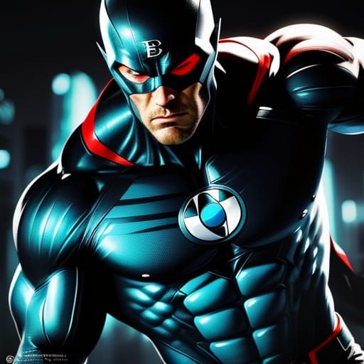 BMW Superhero: Vivid Comic Book Style