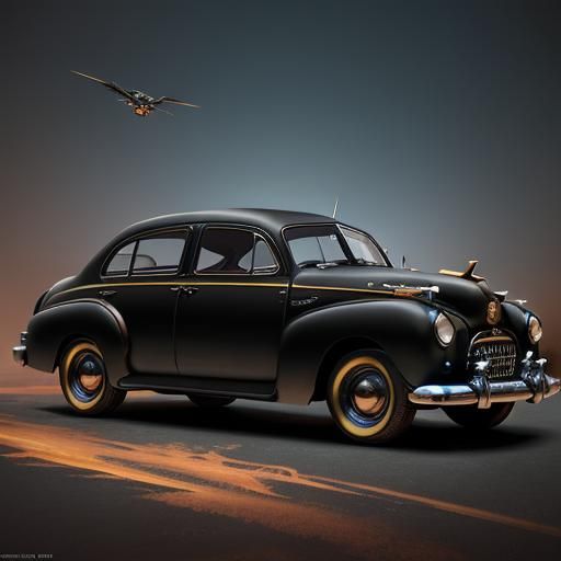 1950s Hudson Hornet Transformer: Detailed Matte Painting