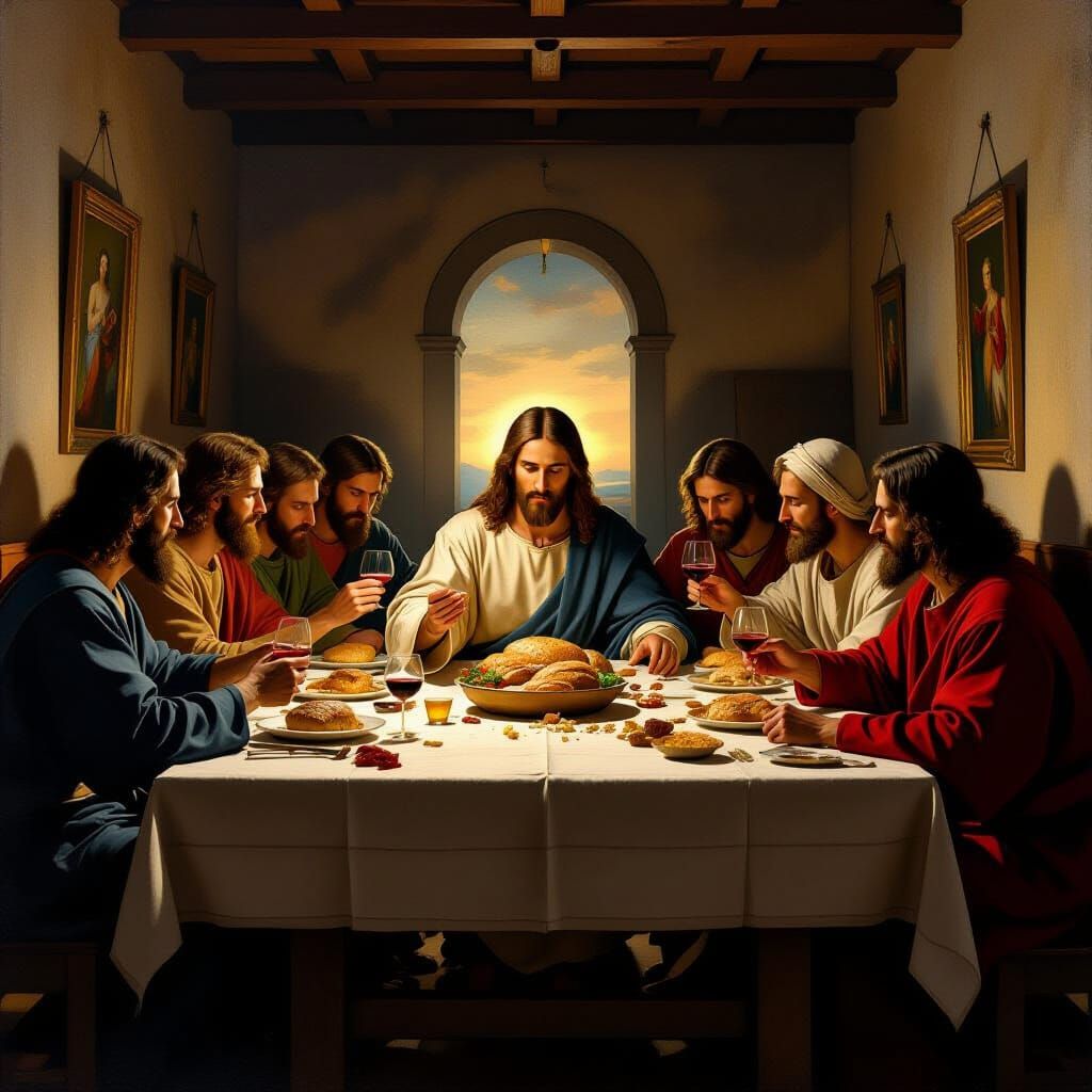 The Last Supper: A Renaissance-Inspired AI Recreation