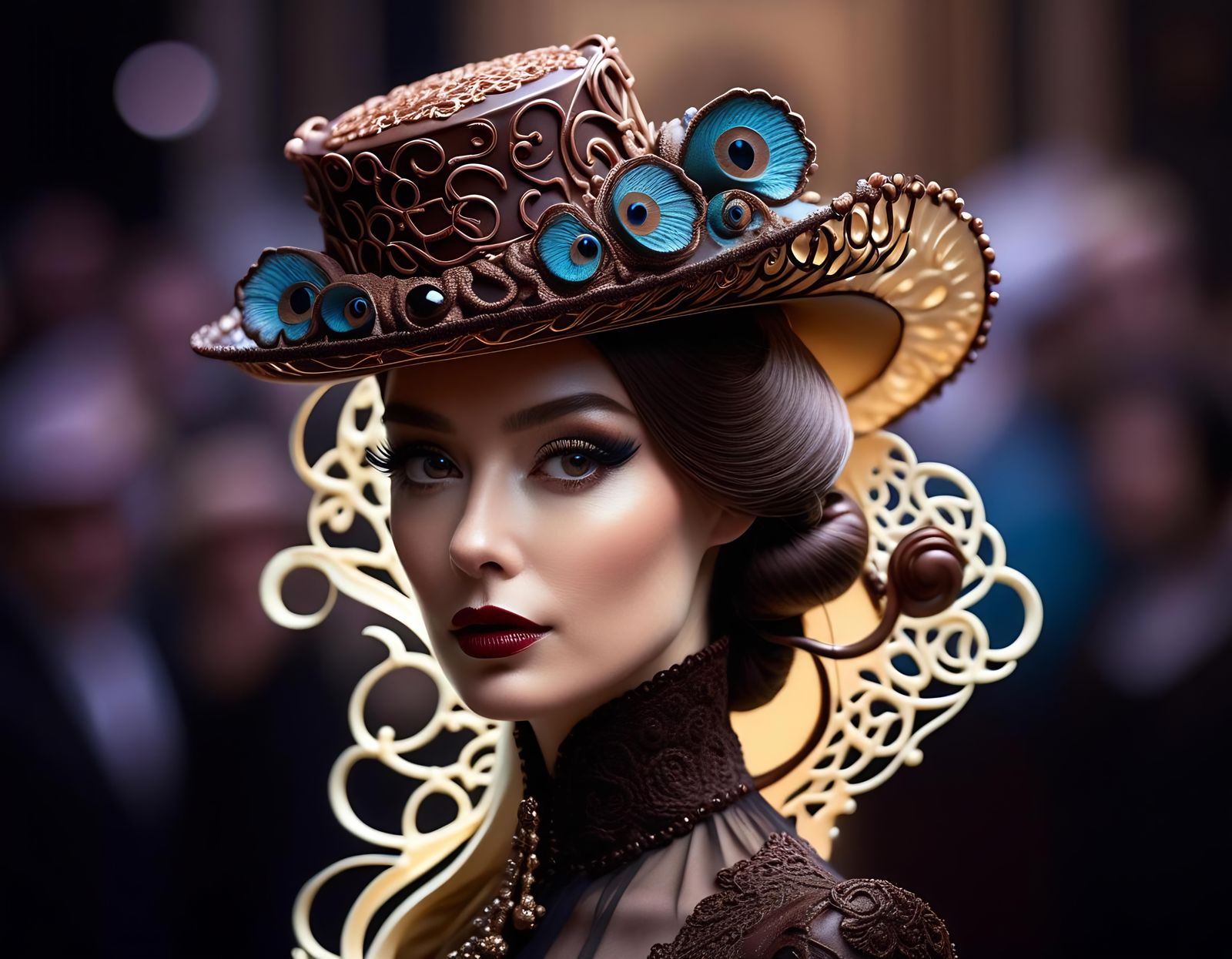 у_ 😋A sophisticated edible hat and uniform made of CHOCOLATE, marshmallows, jelly