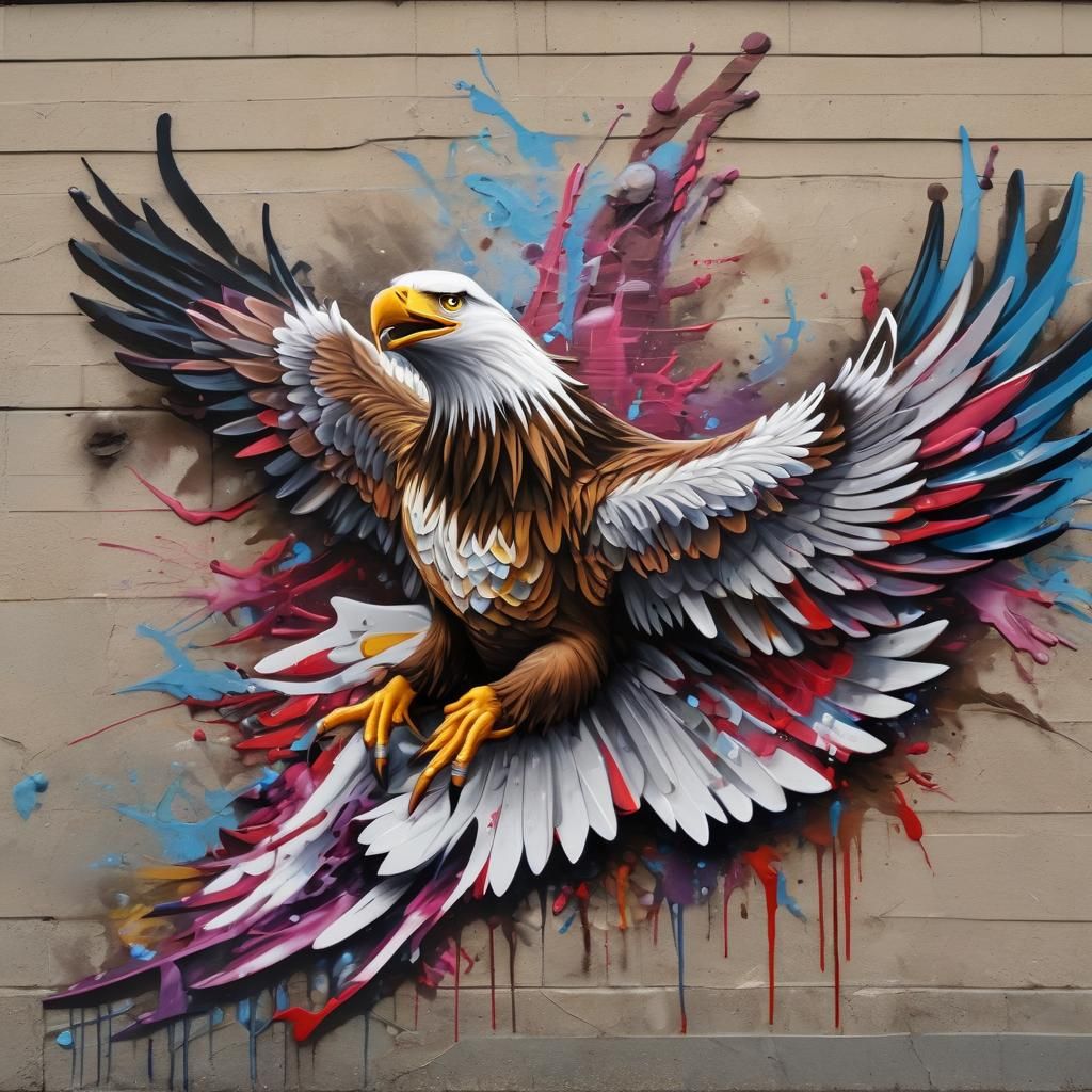 3D GRAFFITI ART - BENFICA EAGLE