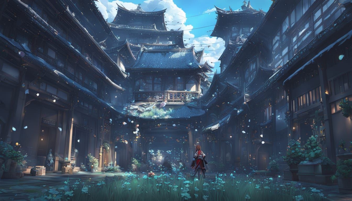 Detailed 3D Anime Art Inspired by WLOP