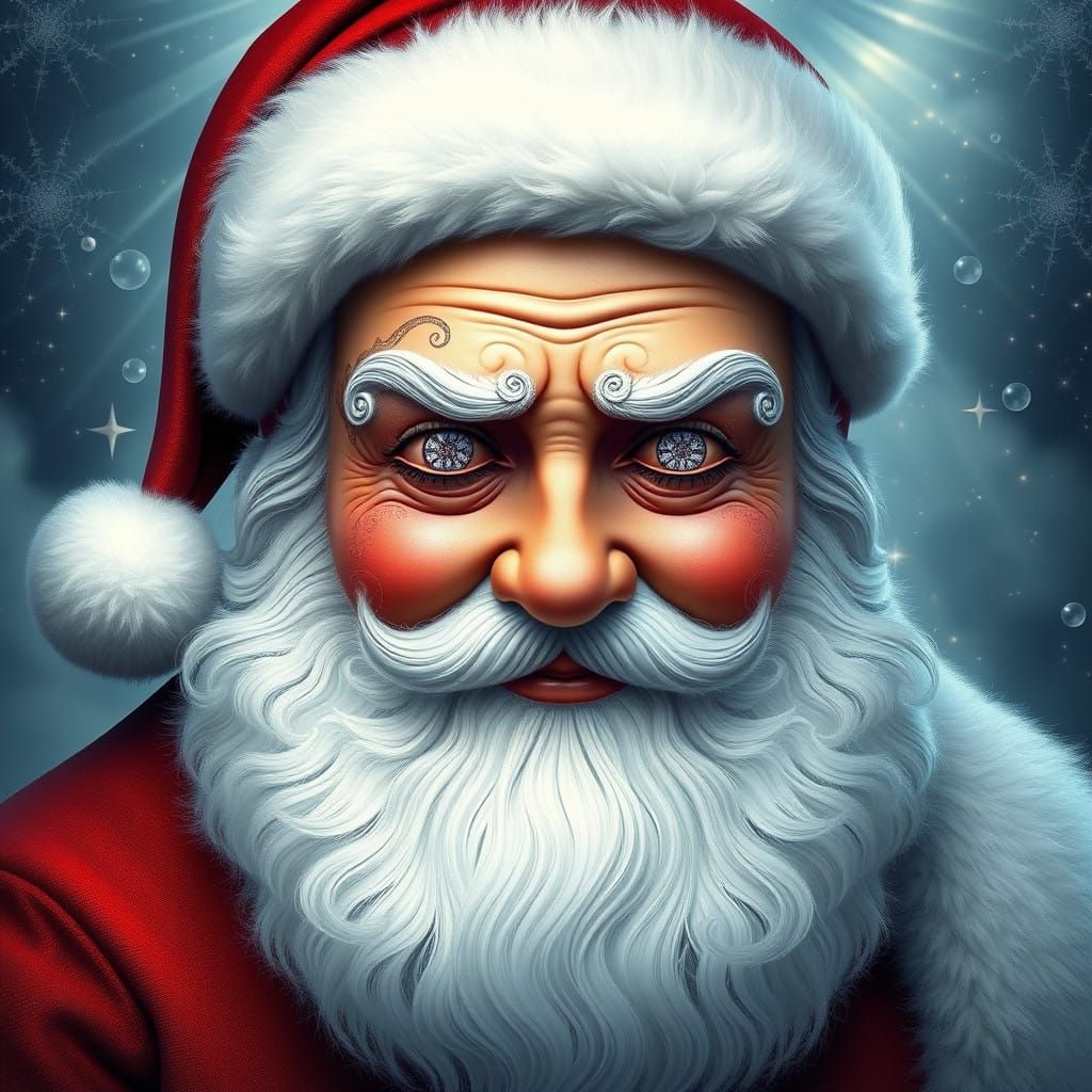 Mystical Santa Claus with Ancient Ornate Doors