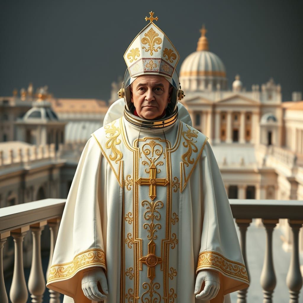 The Lunar Pope Delivers His First Address in a Futuristic As...