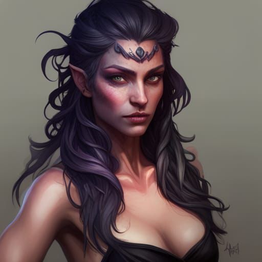 Evil Mermaid Portrait in Hyperdetailed Digital Art