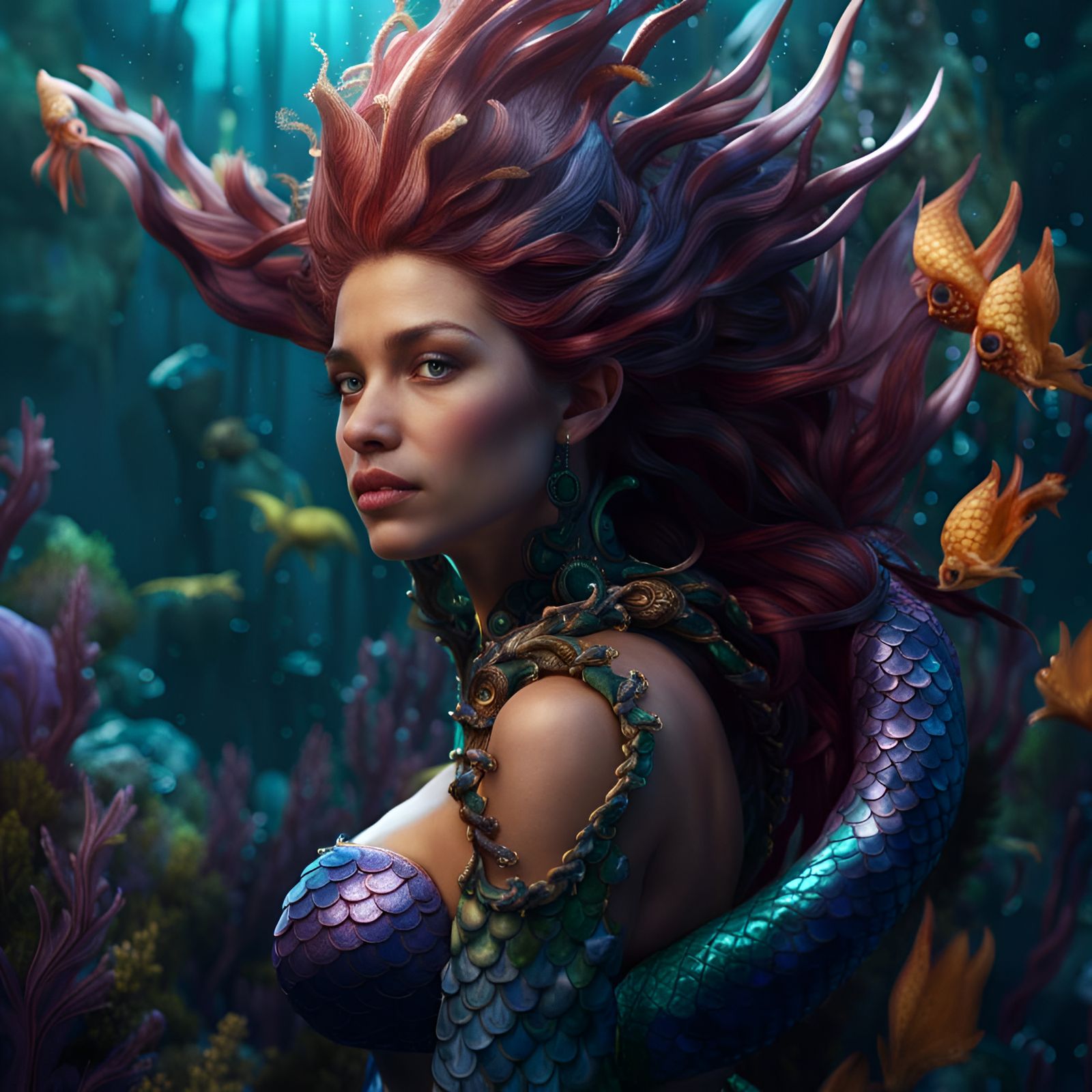 Beautiful Mermaid Fantasy Concept Art