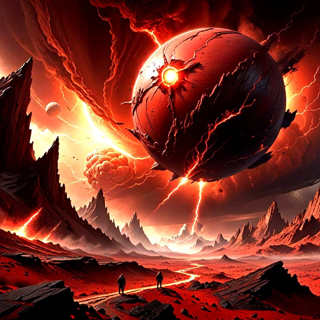 Crimson Tempest: Dramatic AI Art