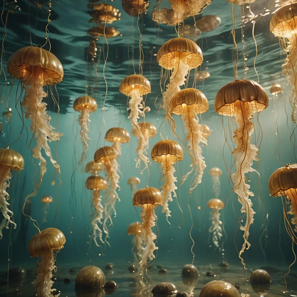 Underwater Wax Art Gallery with Melting Sculptures