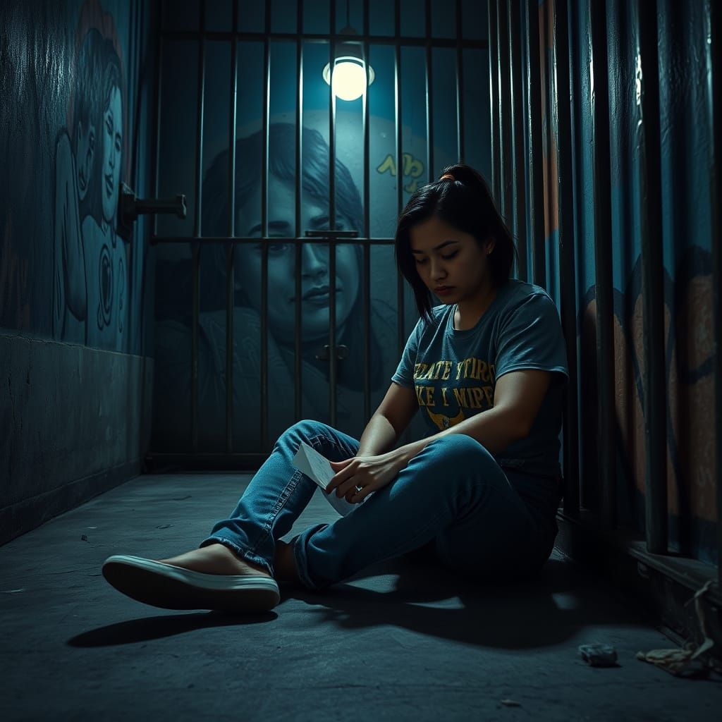 Muted Bluesy Portrait of a Rebellious Activist in Prison