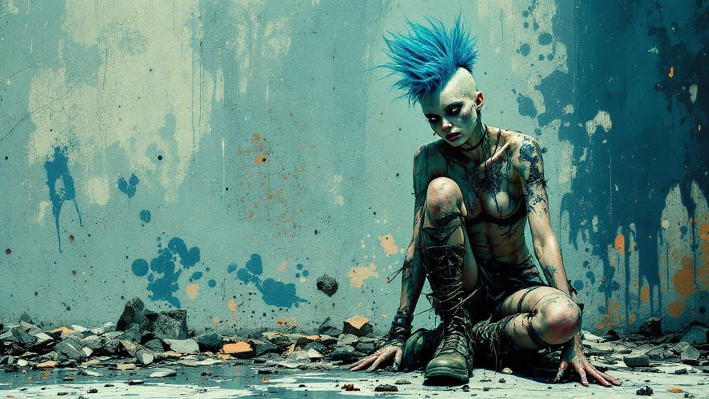 Punk Rebel Defies Gravity in Gritty Dystopian Urban Decay