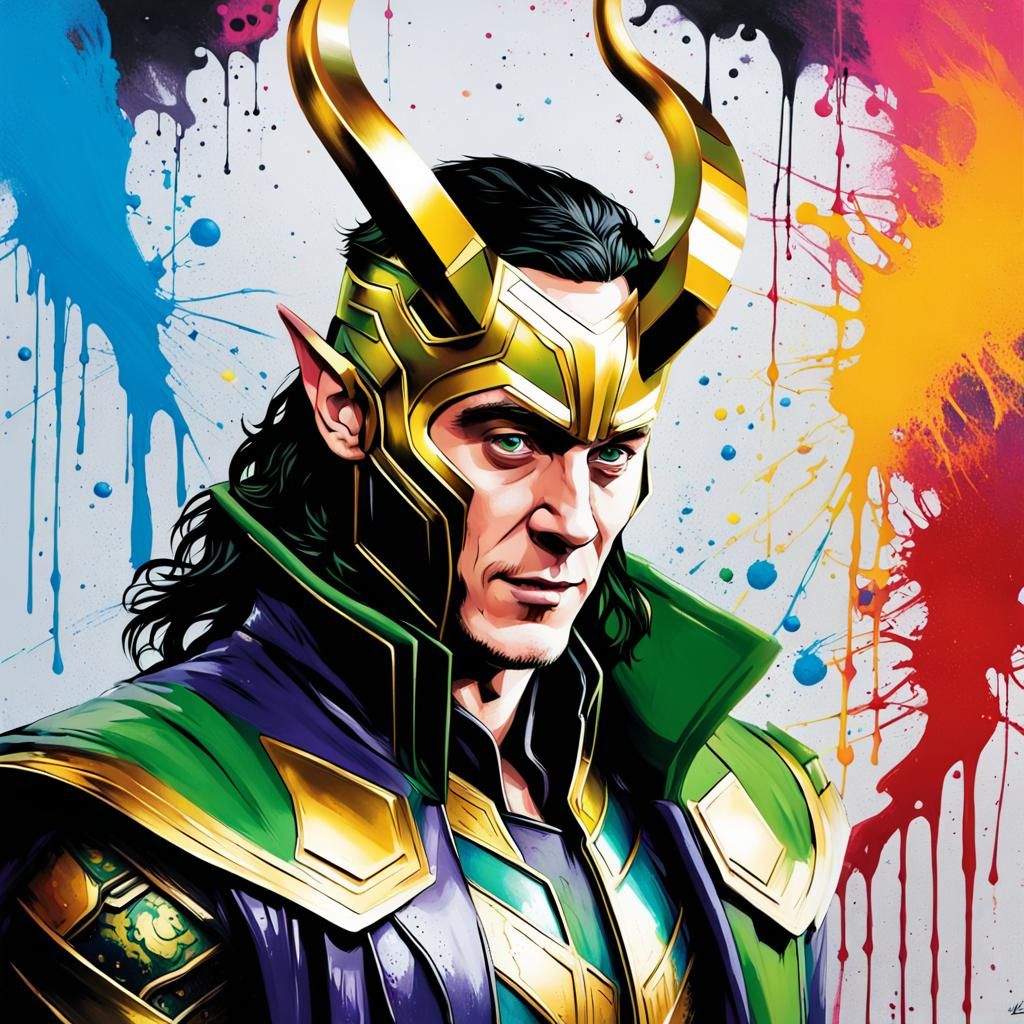 Graffiti Art of MCU Loki Laufeyson
