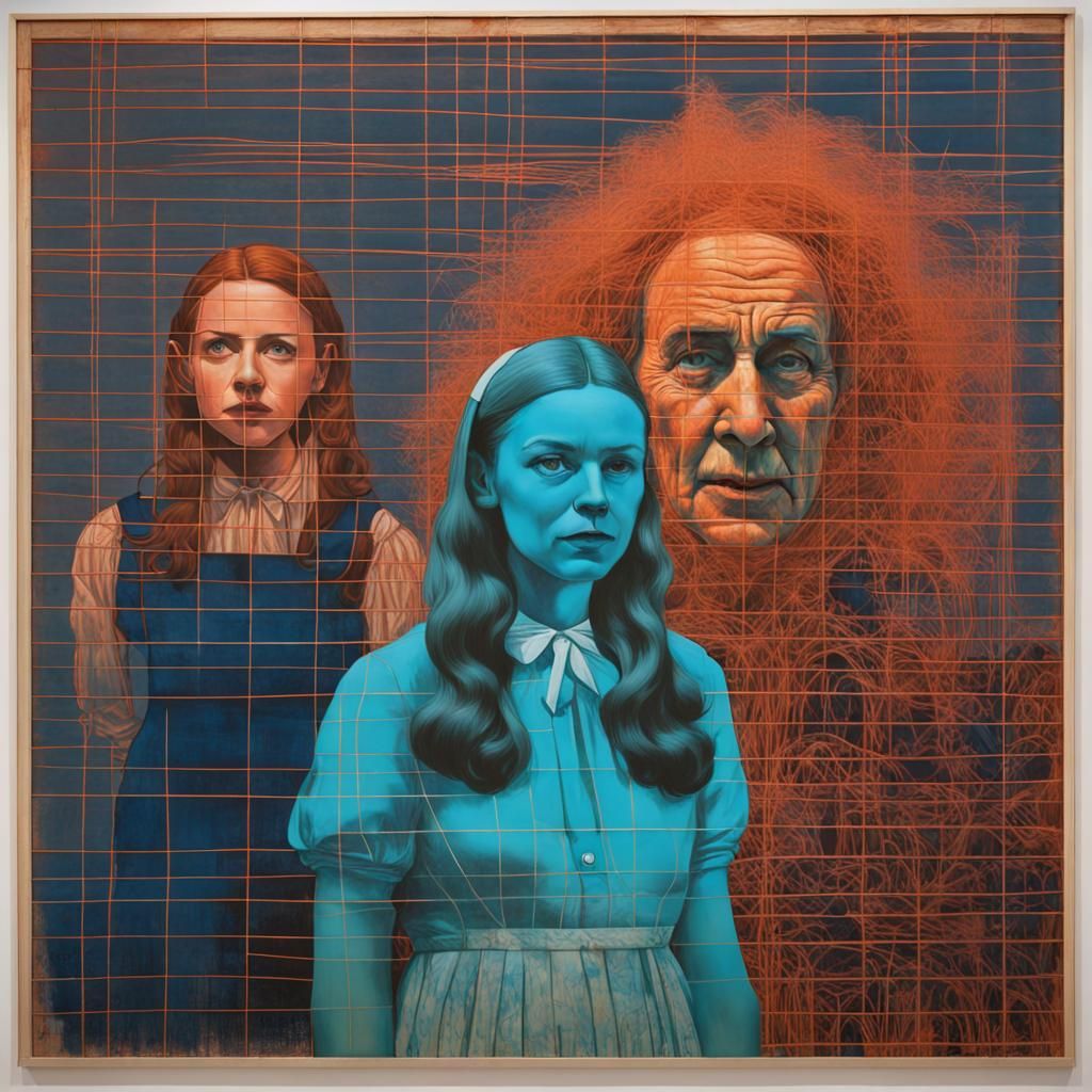 Dorothy Gale and Scarecrow in Psychedelic Art