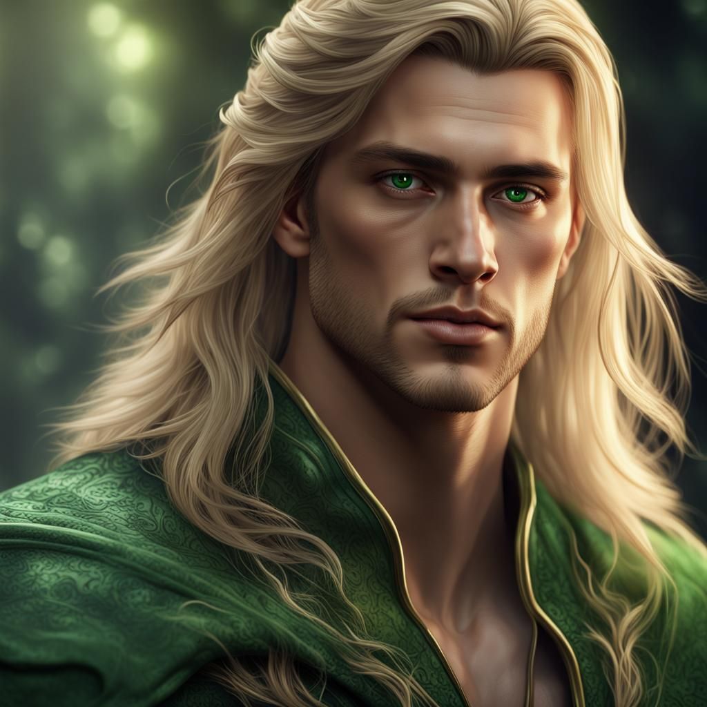 Handsome Blonde Man: Fantasy Concept Art
