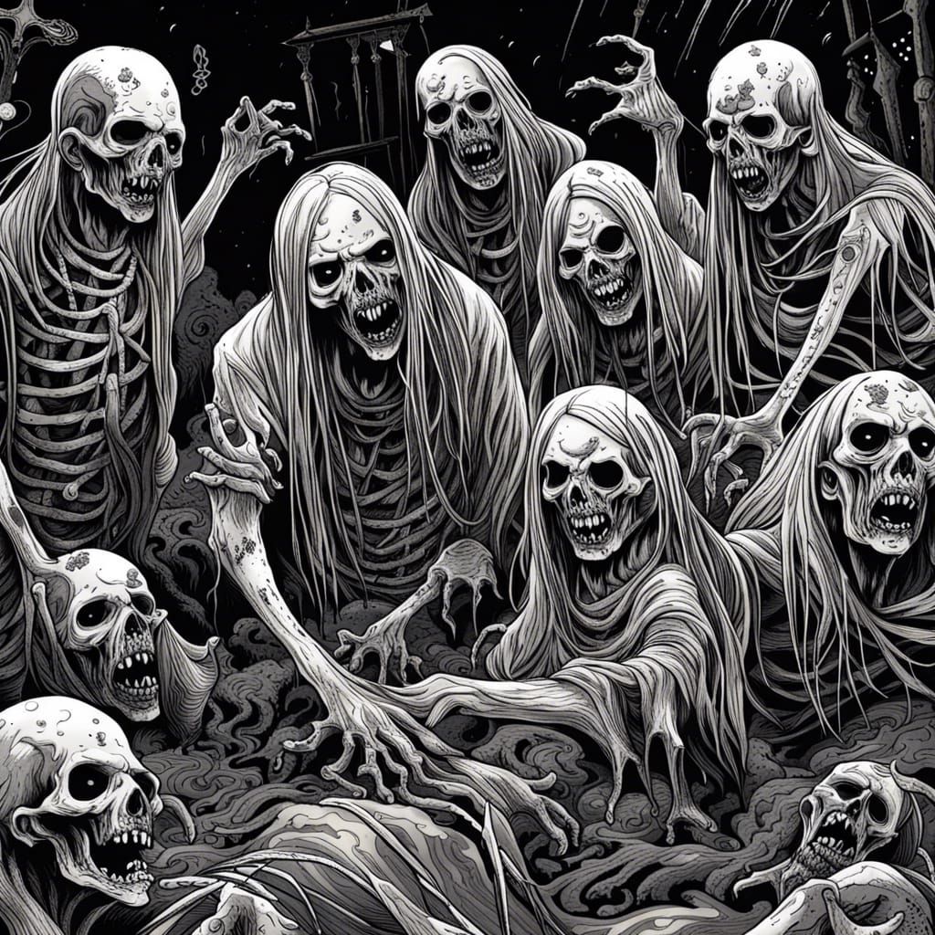 Dark Horror: Rotting Zombies in Death Metal Style