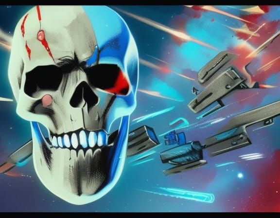 Yondu and the Ravagers Space Battle in Asteroid Belt