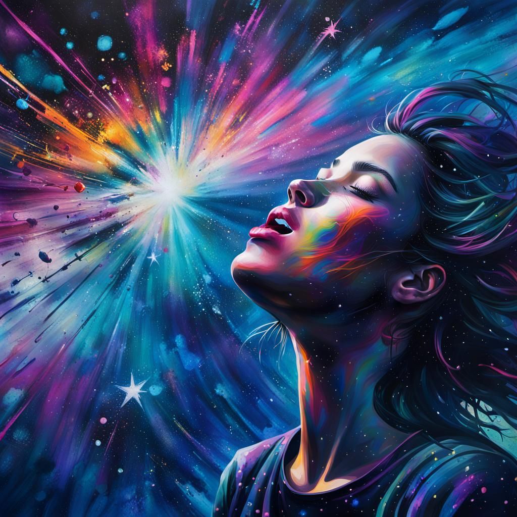 Girl Singing Galaxy: Graffiti Art Explosion