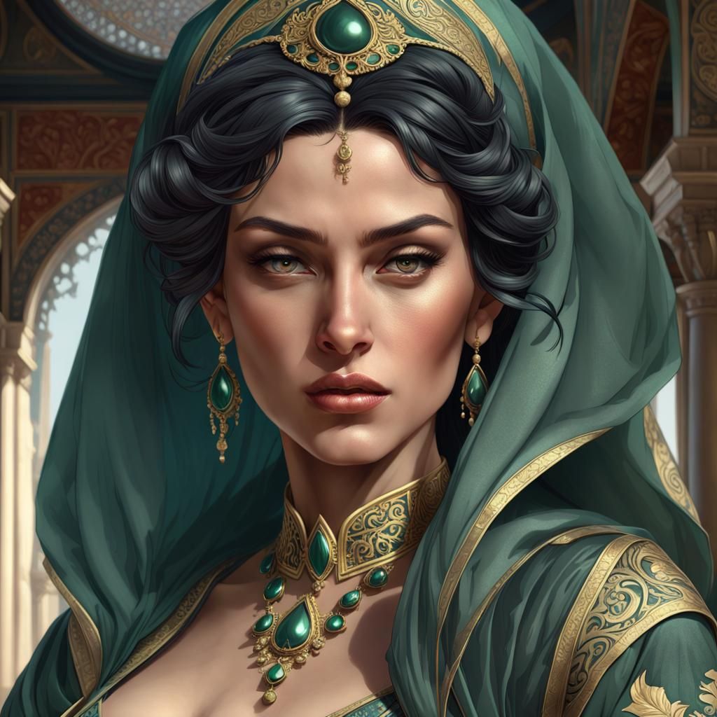 Suleiman the Magnificent as Woman: Art Nouveau Portrait