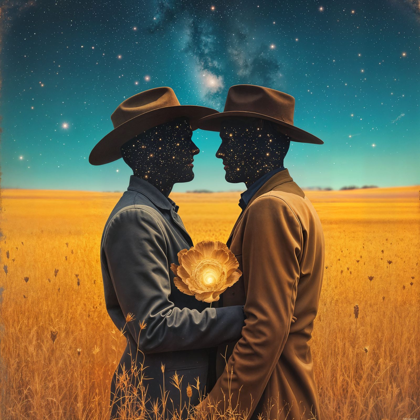 Vintage Cowboys in Cosmic Dreamscapes