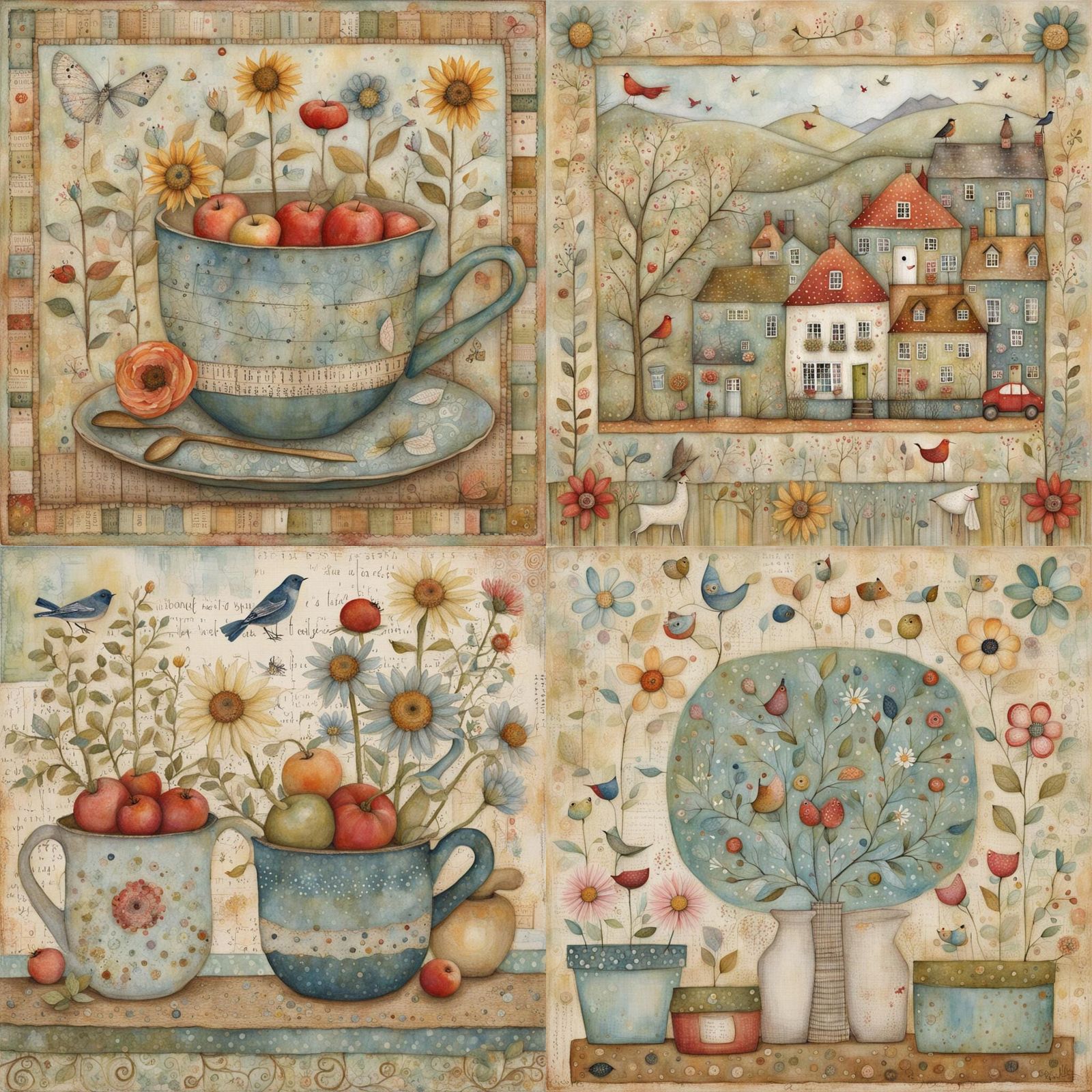 Abstract Whimsical Art Inspired by Artists