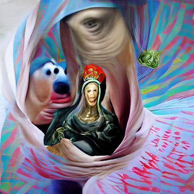 Stained Glass Depiction of the Virgin Mary