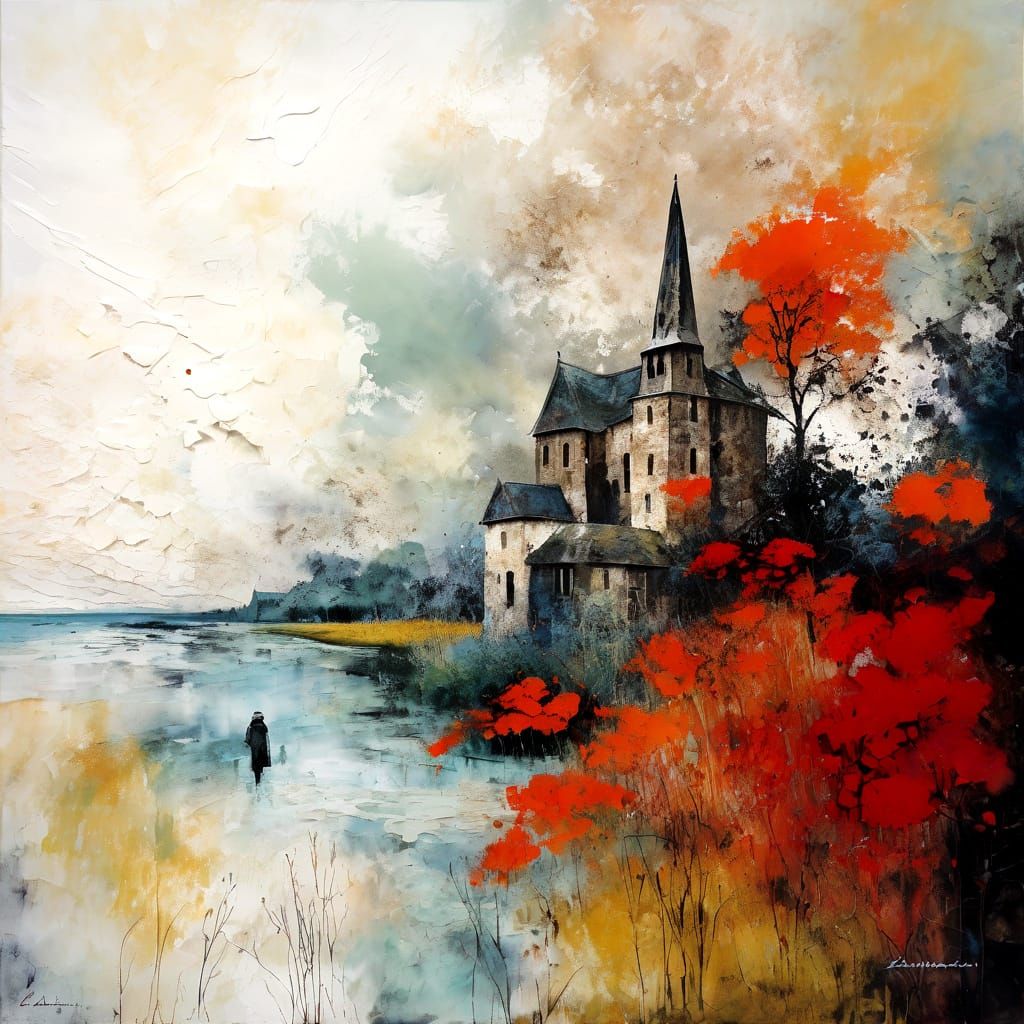 Expressionist Painting of Echoes and Silences