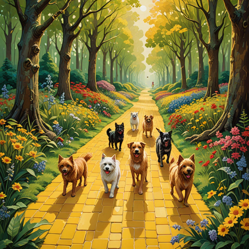 Whimsical Wizardly Friends in a Sunshine Forest