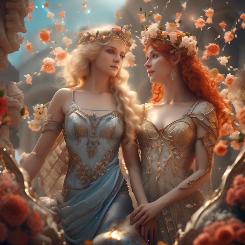 Aphrodite and Venus: Photo-Realistic Goddess Portrait