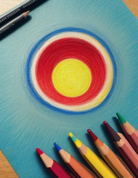 Heart Drawn with Colored Pencils