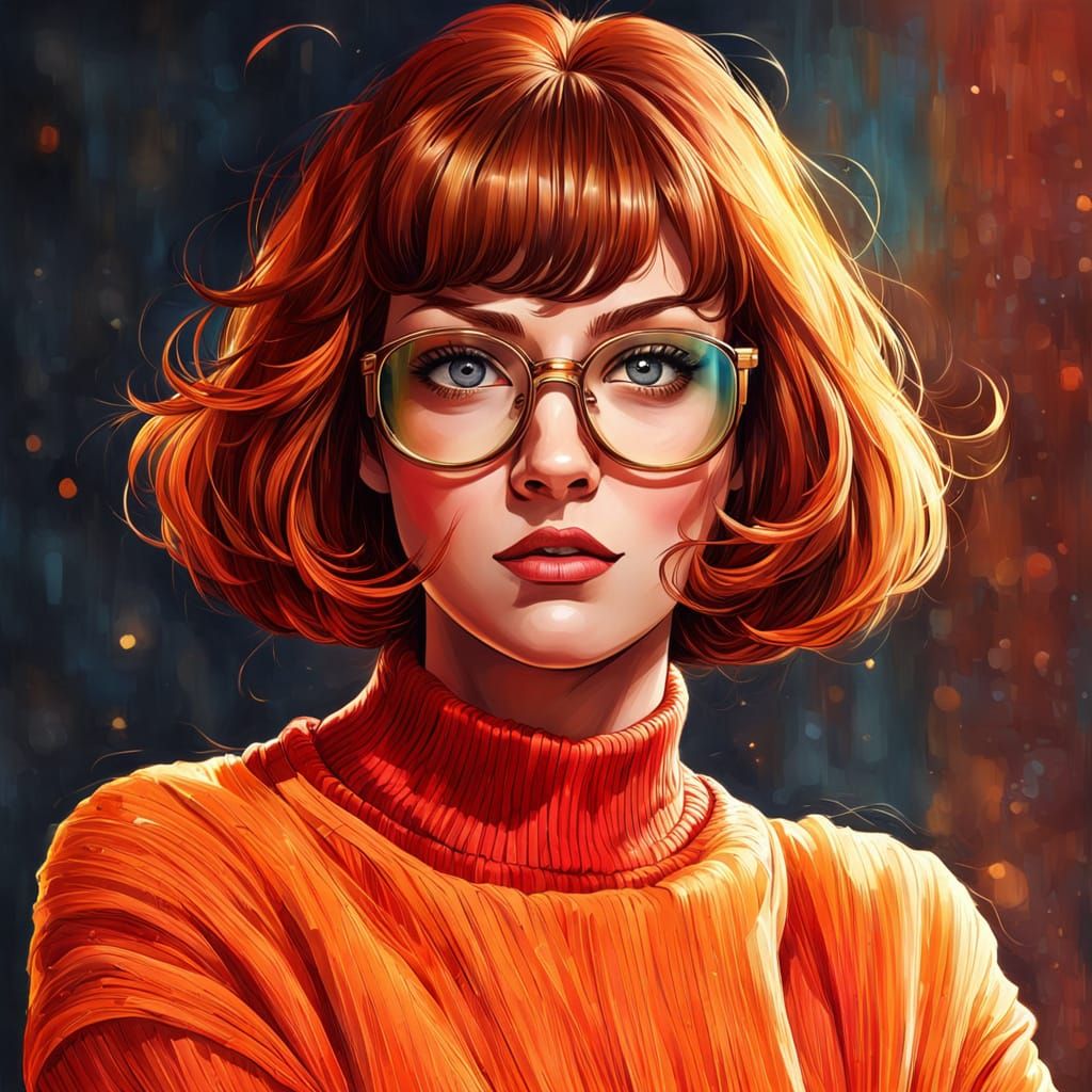 Velma Dinkley Portrait in Digital Art Style