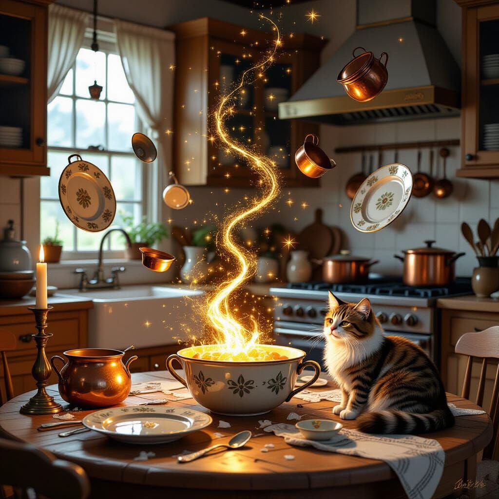 Enchanted Kitchen Dinner Prep with Magic Dust