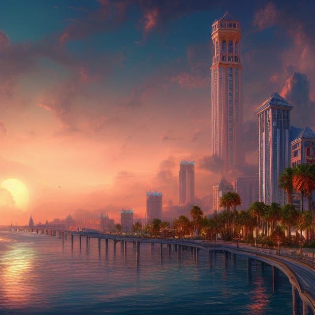 Fantastical St. Pete/Clearwater Matte Painting